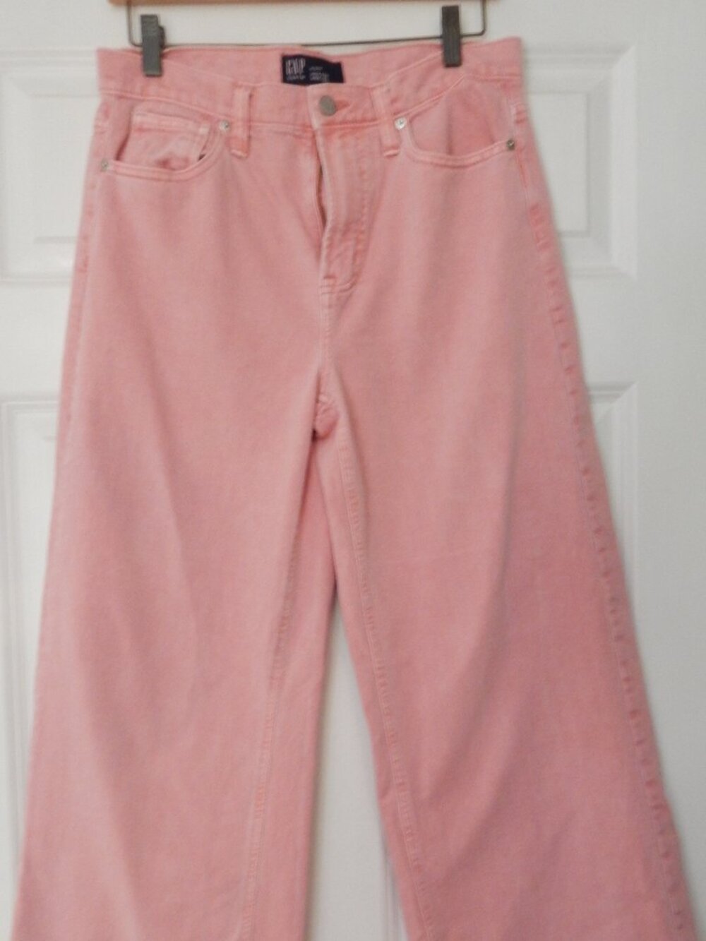 Gap pink jeans, wide leg, size 4